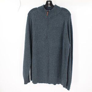 Smartwool sweater mens XL green Ripple Ridge 1/2 Zip nylon merino wool stretch